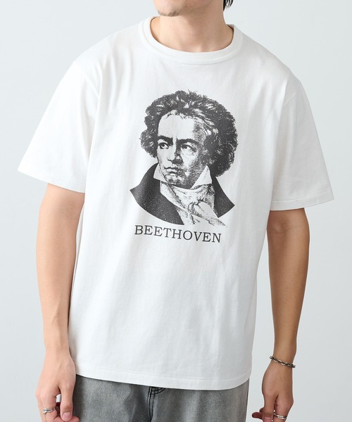 Healthknit(ヘルスニット)の「【Healthknit】26SS TOMPKINS Jersey Crewneck S/S(Beethoven Print) 218※(Tシャツ/カットソー・メンズ・ホワイト/ヘザーグレー・XL/L/M)」の5枚目の写真