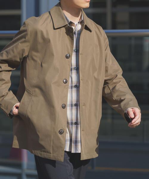 ITEMS URBANRESEARCH（アイテムズ アーバンリサーチ）の「防花粉×UVカット ステンカラーコート(楽着シリーズ)（その他アウター・メンズ・ベージュ/ブラック/カーキ・LARGE/MEDIUM）」の3枚目の写真