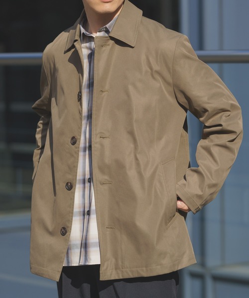 ITEMS URBANRESEARCH(アイテムズ アーバンリサーチ)の「防花粉×UVカット ステンカラーコート(楽着シリーズ)(その他アウター・メンズ・ベージュ/ブラック/カーキ・LARGE/MEDIUM)」の3枚目の写真