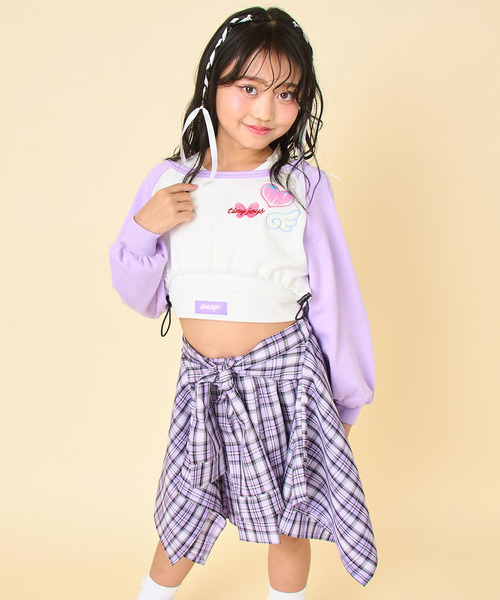 ANAP kids（アナップキッズ）の「腰巻風チェックスカート（スカート・キッズ・ベージュ/ネイビー/ラベンダー・130/120/110）」の18枚目の写真