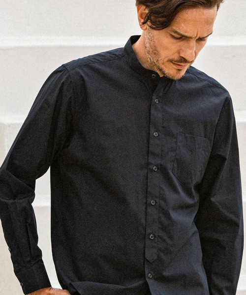 AKM Contemporary(エイケイエムコンテンポラリー)の「【WEB・直営店限定】AKM Contemporary(エイケイエムコンテンポラリー)バンドカラー長袖シャツ(シャツ/ブラウス・メンズ・ベージュ/ネイビー/ホワイト/ブラック・XL/L/M/S)」の9枚目の写真