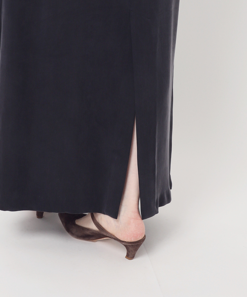 Noble（ノーブル）の「ELENI/エルニ キュプラサテンリーンワンピース（ワンピース・レディース・ブラック/ホワイト・36/38）」の15枚目の写真