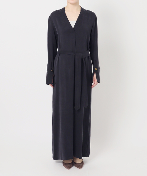 Noble（ノーブル）の「ELENI/エルニ キュプラサテンリーンワンピース（ワンピース・レディース・ブラック/ホワイト・36/38）」の9枚目の写真