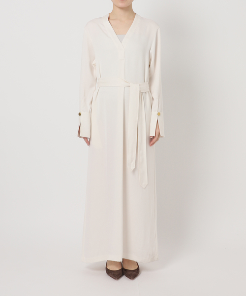 Noble（ノーブル）の「ELENI/エルニ キュプラサテンリーンワンピース（ワンピース・レディース・ブラック/ホワイト・36/38）」の3枚目の写真