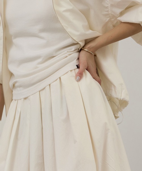 SALON adam et rope'(サロン アダム エ ロペ)の「コーティングギャザータックスカート / セットアップ対応(スカート・レディース・ホワイト/ブルー系その他2・FREE)」の19枚目の写真