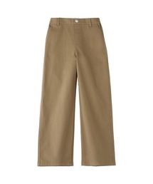 ピーチ綿サテンワイドストレートパンツ67