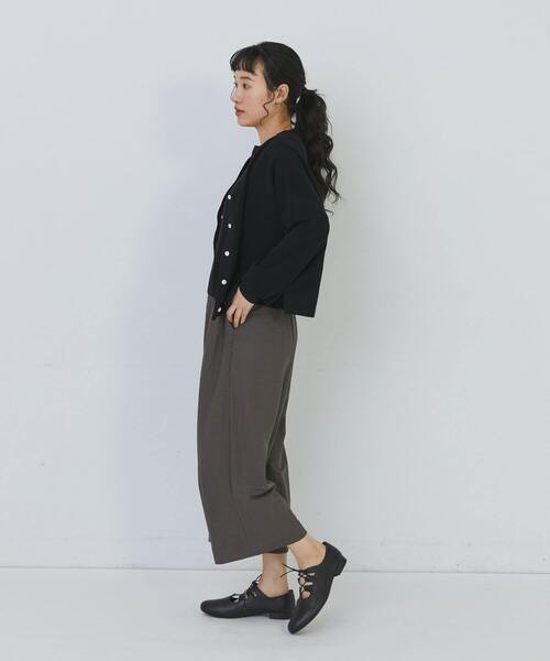 conges payes ADIEU TRISTESSE(コンジェ ペイエ アデュートリステス)の「14G麻綿ワッフル編みVネックカーディガン(カーディガン/ボレロ・レディース・ブラック/ブルー/レッド・FREE)」の13枚目の写真