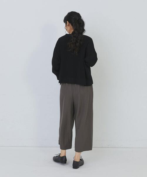 conges payes ADIEU TRISTESSE(コンジェ ペイエ アデュートリステス)の「14G麻綿ワッフル編みVネックカーディガン(カーディガン/ボレロ・レディース・ブラック/ブルー/レッド・FREE)」の14枚目の写真