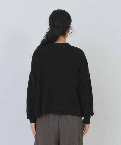 conges payes ADIEU TRISTESSE(コンジェ ペイエ アデュートリステス)の「14G麻綿ワッフル編みVネックカーディガン(カーディガン/ボレロ・レディース・ブラック/ブルー/レッド・FREE)」の18枚目の写真