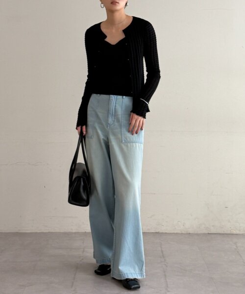 LOUNGEDRESS（ラウンジドレス）の「ベイカーデニムパンツ（デニムパンツ・レディース・オフホワイト/ブルー・MEDIUM/SMALL）」の19枚目の写真