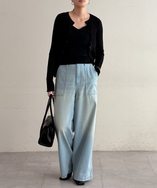 LOUNGEDRESS（ラウンジドレス）の「ベイカーデニムパンツ（デニムパンツ・レディース・オフホワイト/ブルー・MEDIUM/SMALL）」の20枚目の写真