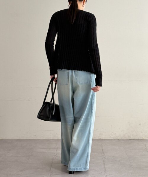 LOUNGEDRESS（ラウンジドレス）の「ベイカーデニムパンツ（デニムパンツ・レディース・オフホワイト/ブルー・MEDIUM/SMALL）」の12枚目の写真