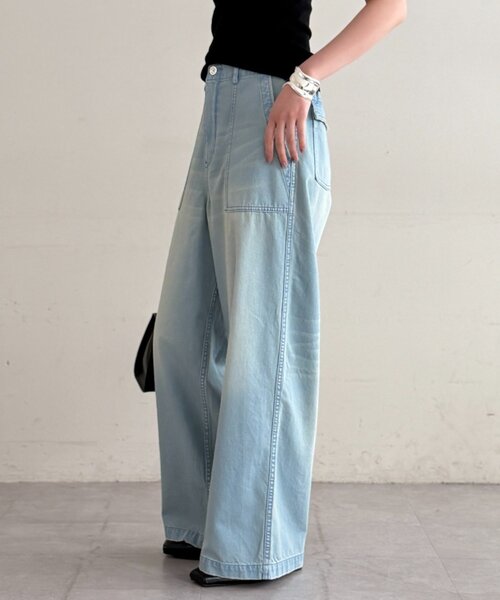 LOUNGEDRESS（ラウンジドレス）の「ベイカーデニムパンツ（デニムパンツ・レディース・オフホワイト/ブルー・MEDIUM/SMALL）」の15枚目の写真