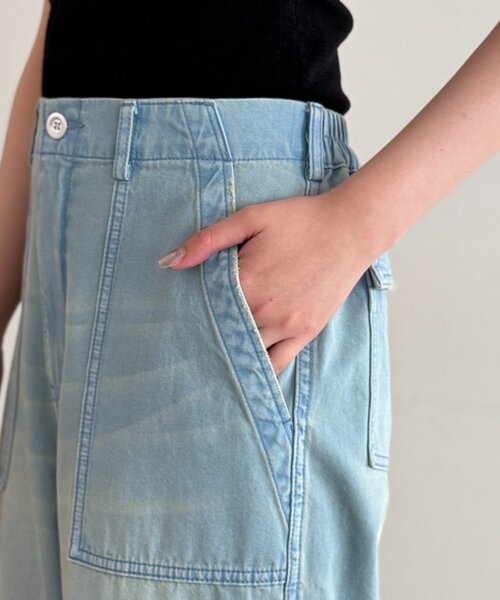 LOUNGEDRESS（ラウンジドレス）の「ベイカーデニムパンツ（デニムパンツ・レディース・オフホワイト/ブルー・MEDIUM/SMALL）」の6枚目の写真