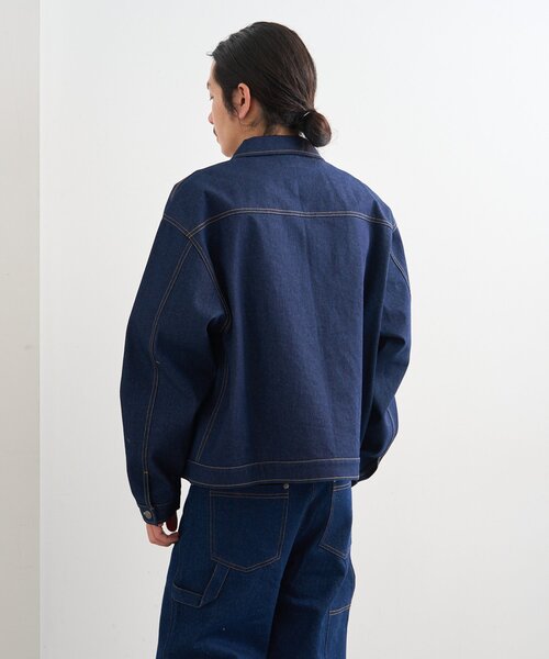 Kastane（カスタネ）の「【一部店舗限定/ユニセックス/S.Mサイズ展開/セットアップ対応】BM 生デニムジャケット（デニムジャケット・レディース・ブルー・MEDIUM/SMALL）」の5枚目の写真