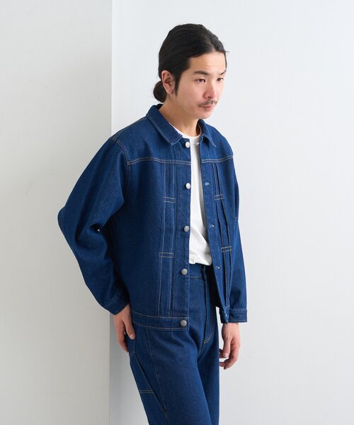 Kastane（カスタネ）の「【一部店舗限定/ユニセックス/S.Mサイズ展開/セットアップ対応】BM 生デニムジャケット（デニムジャケット・レディース・ブルー・MEDIUM/SMALL）」の13枚目の写真