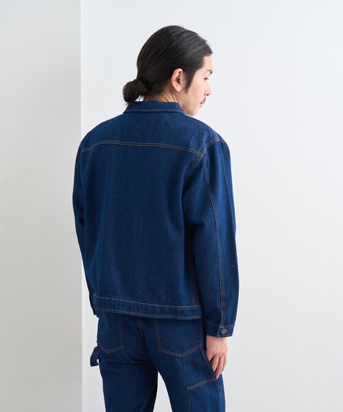 Kastane（カスタネ）の「【一部店舗限定/ユニセックス/S.Mサイズ展開/セットアップ対応】BM 生デニムジャケット（デニムジャケット・レディース・ブルー・MEDIUM/SMALL）」の14枚目の写真