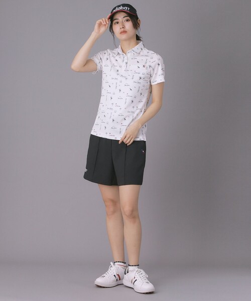 adabat（アダバット）の「【ADABAT NAVY】ロゴサマープリント半袖ポロシャツ（Tシャツ/カットソー・レディース・ネイビー系/ホワイト系1/ブルー系5・42/40/38/36）」の5枚目の写真