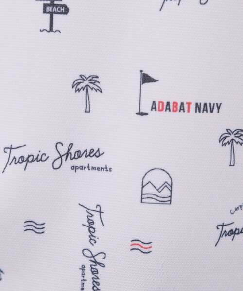 adabat（アダバット）の「【ADABAT NAVY】ロゴサマープリント半袖ポロシャツ（Tシャツ/カットソー・レディース・ネイビー系/ホワイト系1/ブルー系5・42/40/38/36）」の7枚目の写真