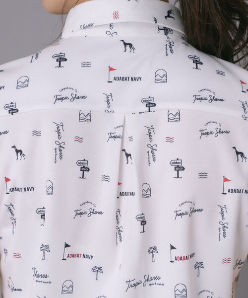 adabat（アダバット）の「【ADABAT NAVY】ロゴサマープリント半袖ポロシャツ（Tシャツ/カットソー・レディース・ネイビー系/ホワイト系1/ブルー系5・42/40/38/36）」の20枚目の写真