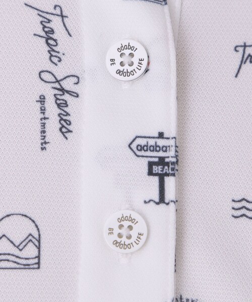 adabat(アダバット)の「【ADABAT NAVY】吸水速乾/UVカット ロゴサマープリント半袖ポロシャツ(Tシャツ/カットソー・レディース・ネイビー系/ホワイト系1/ブルー系5・42/40/38/36)」の7枚目の写真