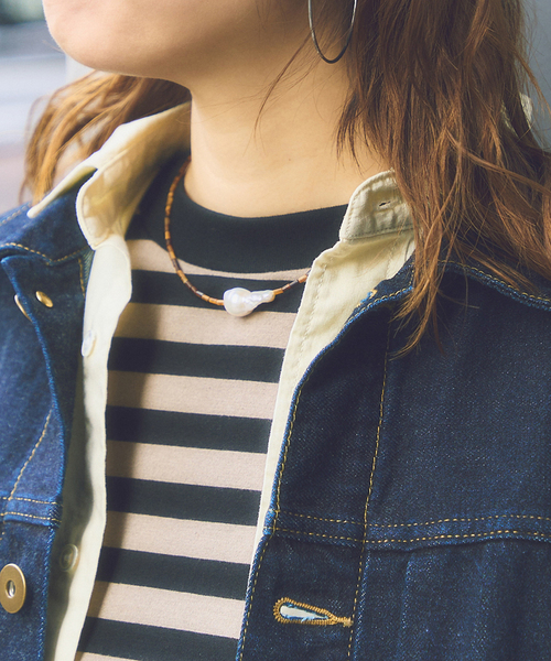 FRAMeWORK（フレームワーク）の「PREEK/プリーク Baroque pearl stone line choker ネックレス（ネックレス・レディース・ブラック/バーガンディー/レッド系その他/ブラウン・FREE）」の10枚目の写真