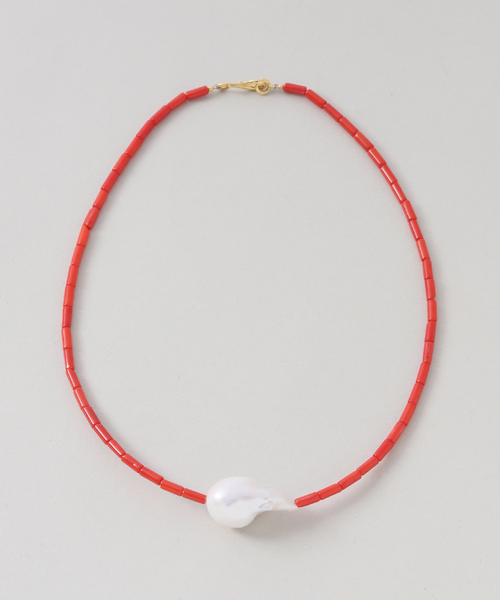 FRAMeWORK(フレームワーク)の「PREEK/プリーク Baroque pearl stone line choker ネックレス(ネックレス・レディース・ブラック/バーガンディー/レッド系その他/ブラウン・FREE)」の7枚目の写真