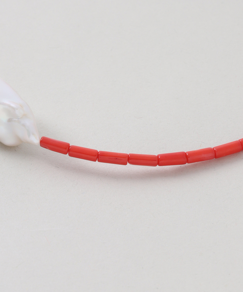 FRAMeWORK(フレームワーク)の「PREEK/プリーク Baroque pearl stone line choker ネックレス(ネックレス・レディース・ブラック/バーガンディー/レッド系その他/ブラウン・FREE)」の8枚目の写真