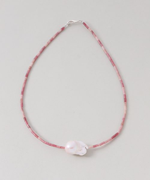 FRAMeWORK(フレームワーク)の「PREEK/プリーク Baroque pearl stone line choker ネックレス(ネックレス・レディース・ブラック/バーガンディー/レッド系その他/ブラウン・FREE)」の9枚目の写真