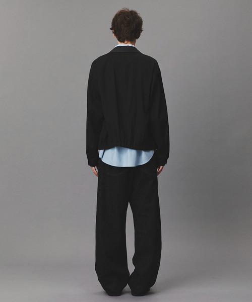 PUBLIC TOKYO(パブリックトウキョウ)の「ブラッシュドカラーオーバーコーチブルゾン /春服/切り替え/ストレッチ/伸縮性/アウター(ブルゾン・メンズ・ベージュ/ブラック・2/1)」の15枚目の写真