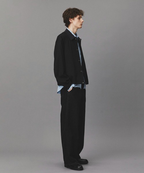 PUBLIC TOKYO（パブリックトウキョウ）の「ブラッシュドカラーオーバーコーチブルゾン /春服/切り替え/ストレッチ/伸縮性/アウター（ブルゾン・メンズ・ベージュ/ブラック・2/1）」の20枚目の写真