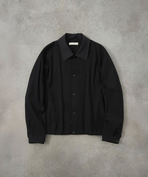 PUBLIC TOKYO(パブリックトウキョウ)の「ブラッシュドカラーオーバーコーチブルゾン /春服/切り替え/ストレッチ/伸縮性/アウター(ブルゾン・メンズ・ベージュ/ブラック・2/1)」の16枚目の写真