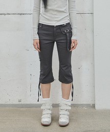 Waist Pocket Capri Pants / Charcoal