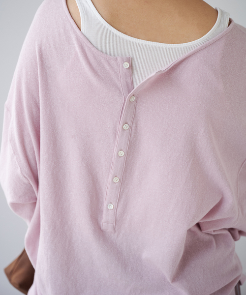 EMILY WEEK(エミリーウィーク)の「《追加》Foggyコットン2WAYプルオーバー(Tシャツ/カットソー・レディース・グレー/ホワイト・FREE)」の7枚目の写真