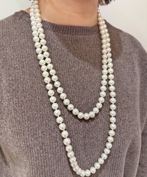 CARROLL（キャロル）の「CARROLL キャロル タブルグラデーションラインストーンアーティフィシャルパールネックレス（ネックレス）」