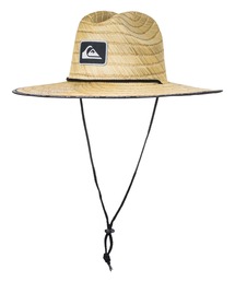 Quiksilver（クイックシルバー）の「QUIKSILVER メンズ PIERSIDE TAPER クイックシルバーロゴ入りストローハット あご紐付き【2026年春夏モデル】/麦わら帽子（ハット）」
