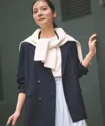 OPAQUE.CLIP | ダブルブレストジャケット【洗える/UVケア/防シワ加工/接触冷感】(テーラードジャケット)