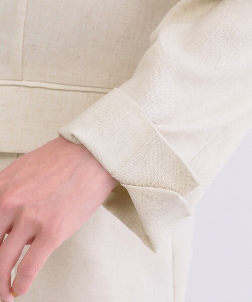 OPAQUE.CLIP(オペークドットクリップ)の「ダブルブレストジャケット【洗える/UVケア/防シワ加工/接触冷感】(テーラードジャケット・レディース・ライトベージュ/ネイビー/ベージュ・40/38/36)」の5枚目の写真