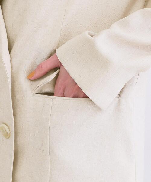 OPAQUE.CLIP(オペークドットクリップ)の「ダブルブレストジャケット【洗える/UVケア/防シワ加工/接触冷感】(テーラードジャケット・レディース・ライトベージュ/ネイビー/ベージュ・40/38/36)」の6枚目の写真