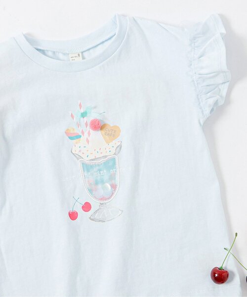 apres les cours(アプレレクール)の「スイーツモチーフTシャツ(Tシャツ/カットソー・キッズ・オレンジ/ピンク/サックスブルー/オフホワイト・80/90/100/110/120/130/140)」の3枚目の写真