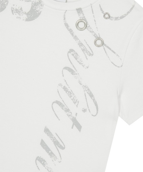 MAHAGRID(マハグリッド)の「『mahagrid/マハグリッド』TRUTH EYELET TEE/トゥルース アイレット Tシャツ(Tシャツ/カットソー・レディース・ホワイト/ブラック・XS)」の8枚目の写真