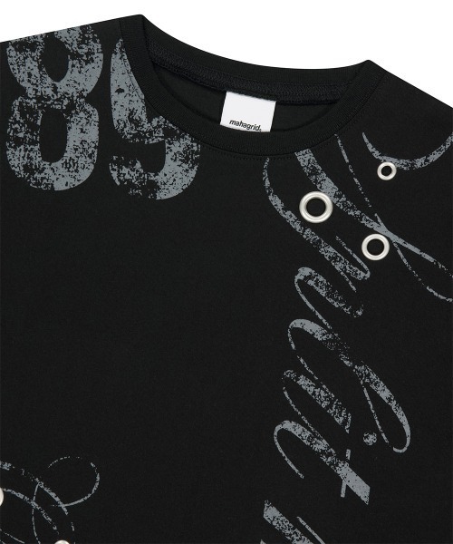 MAHAGRID(マハグリッド)の「『mahagrid/マハグリッド』TRUTH EYELET TEE/トゥルース アイレット Tシャツ(Tシャツ/カットソー・レディース・ホワイト/ブラック・XS)」の11枚目の写真