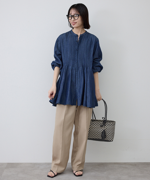 SLOBE IENA（スローブイエナ）の「NHE ロングハンドルカゴバッグ S26004NGANGNG HA（かごバッグ・レディース・ブラック/ブラック系その他・FREE）」の10枚目の写真