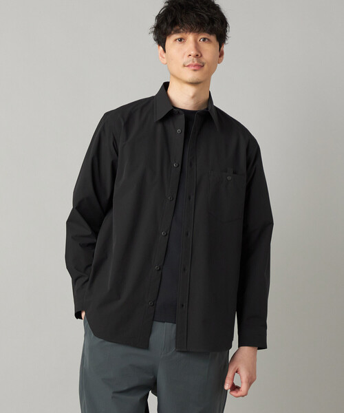 COMME CA MEN(コムサメン)の「【撥水】【COMME CA MEN BLACK】〔TEXBRID〕レギュラーシャツ(シャツ/ブラウス・メンズ・ブラック・M/L)」の1枚目の写真