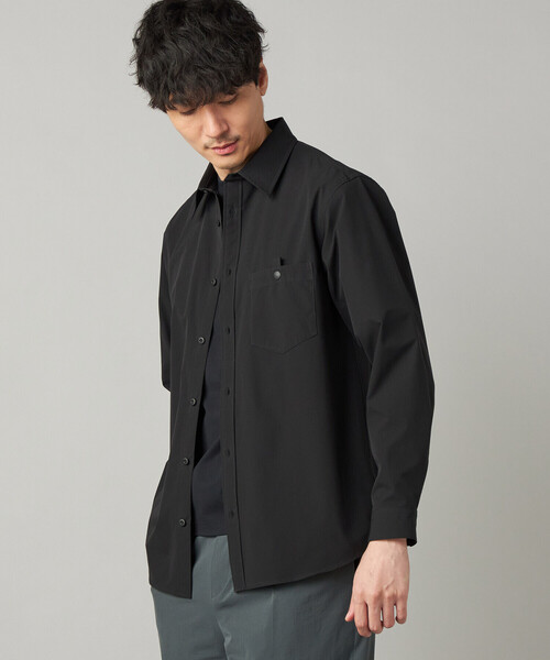 COMME CA MEN(コムサメン)の「【撥水】【COMME CA MEN BLACK】〔TEXBRID〕レギュラーシャツ(シャツ/ブラウス・メンズ・ブラック・M/L)」の5枚目の写真