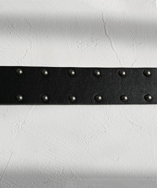 Editors Draw（エディターズドロー）の「30mm レザースタッズベルト（ベルト・メンズ・ダークブラウン/ブラック・FREE）」の7枚目の写真