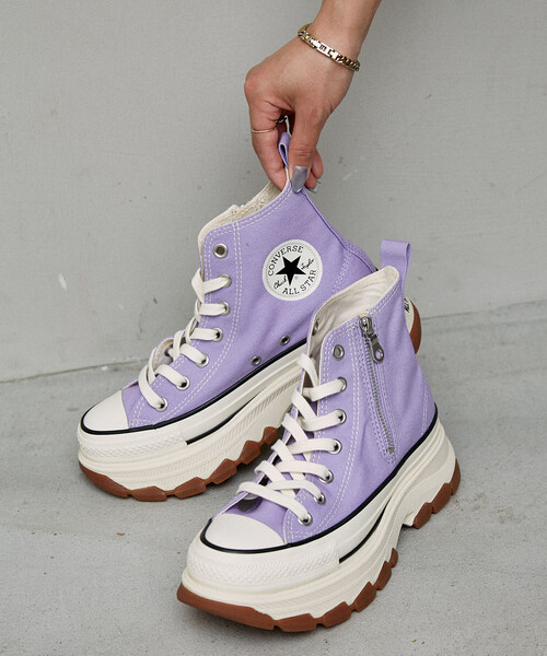 CONVERSE(コンバース)の「CONVERSE/コンバース ALL STAR TREKWAVE Z HI 限定展開(スニーカー・レディース・ブラック/パープル・24.0cm/23.0cm/25.0cm)」の2枚目の写真