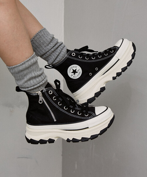 CONVERSE(コンバース)の「CONVERSE/コンバース ALL STAR TREKWAVE Z HI 限定展開(スニーカー・レディース・ブラック/パープル・24.0cm/23.0cm/25.0cm)」の1枚目の写真