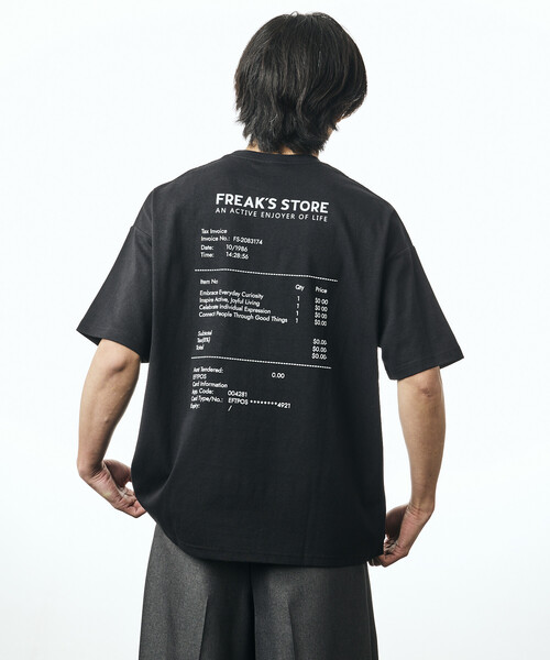 セール】限定展開 ビッグシルエット レシートモチーフ バックプリント