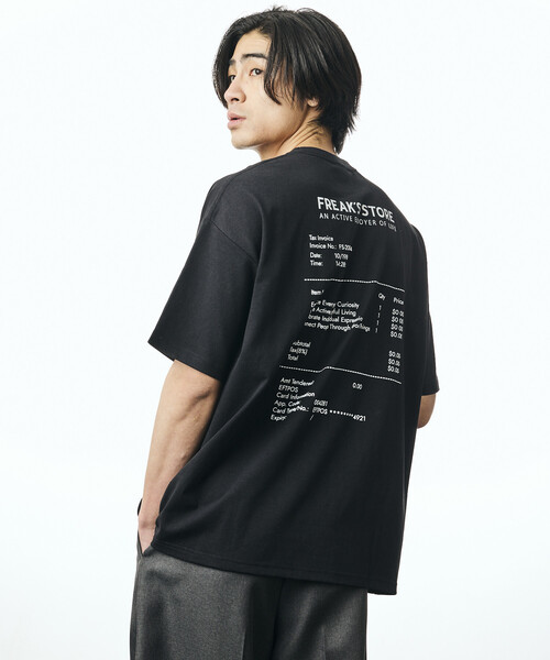 FREAK'S STORE(フリークスストア)の「限定展開 ビッグシルエット レシートモチーフ バックプリント Tシャツ(Tシャツ/カットソー・メンズ・ホワイト/ブラック/アッシュグレー/ピンク・LARGE/MEDIUM/SMALL)」の22枚目の写真